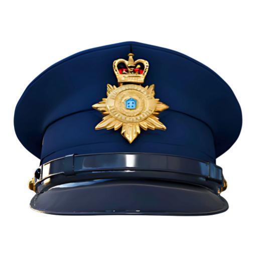 British Police Cap with Badge