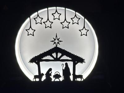 Light nativity scene / presepe 