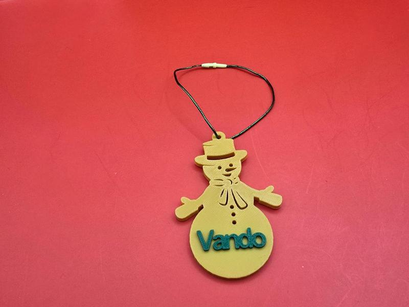 SnowMan ornament change name bambu studio