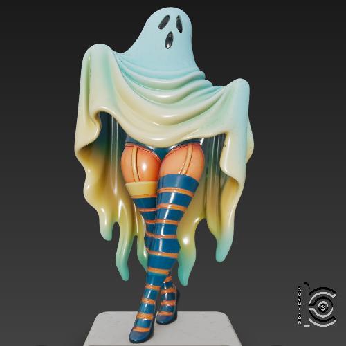 Ghost Girl in Striped Stockings - 3D Model for Printing