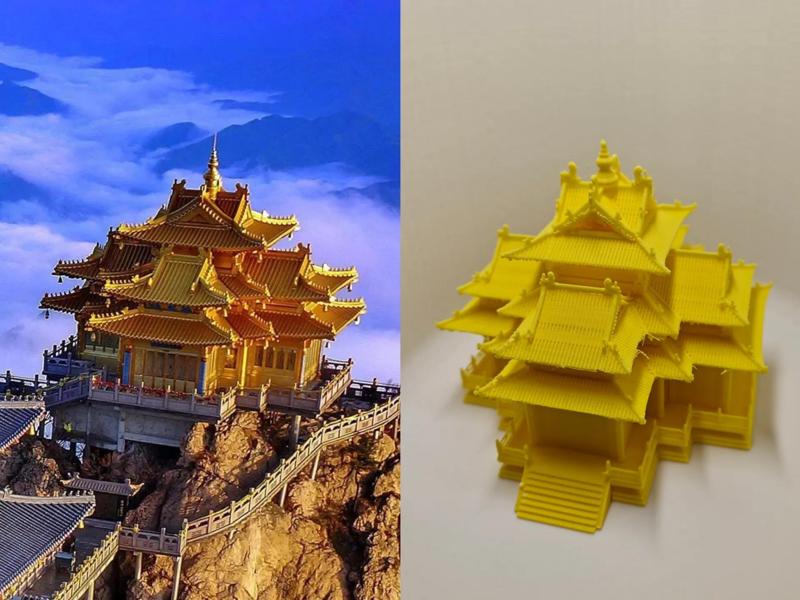 Laojun Mountain Golden Peak Golden Palace in Luoyang, Henan, China