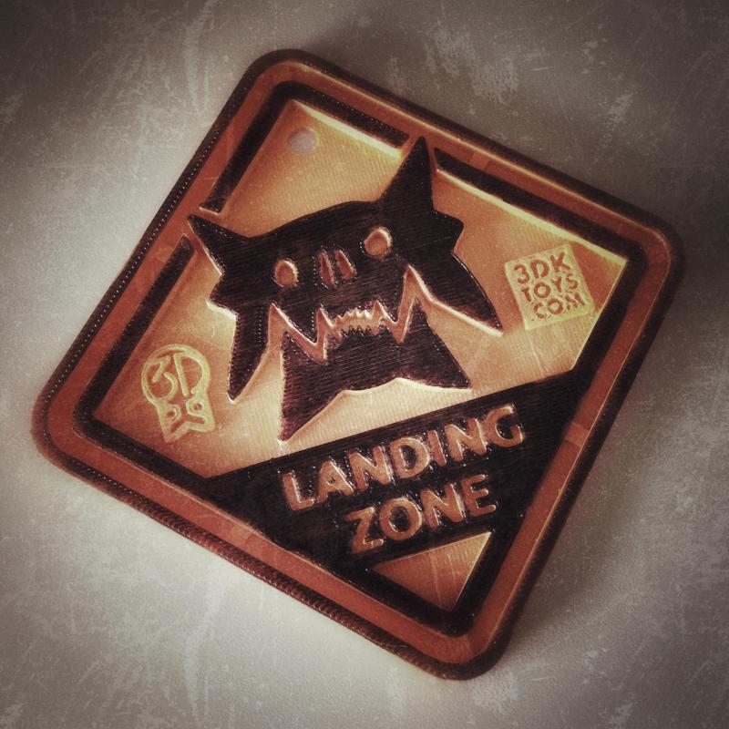 #QuinSaga: Monster Landing Zone Plaque - via 3DKToys.com