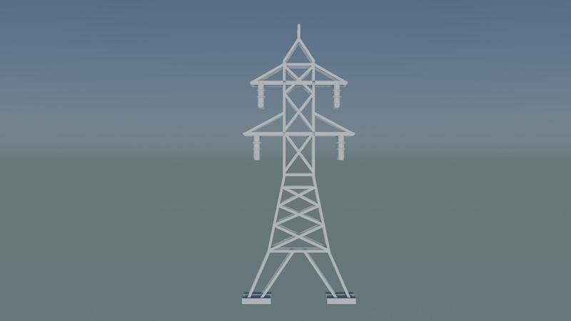 Electric Power Tower 3D