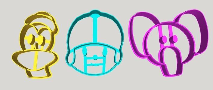 Cookiecutter - Pocoyo, Pato y Elly