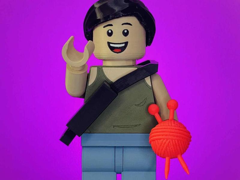 Big Brick Happy Crochet Girl