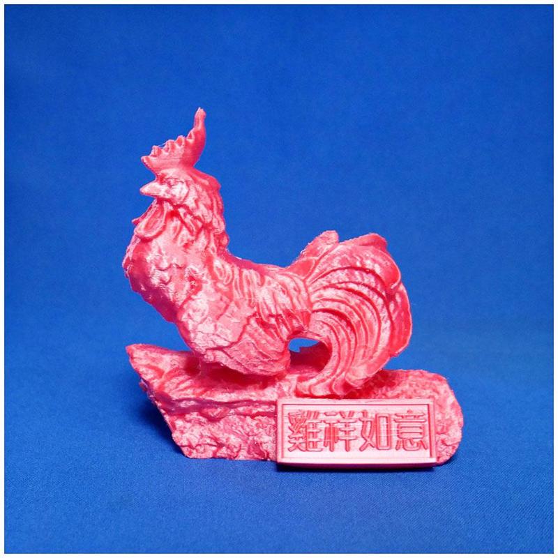 Rooster with Base "雞祥如意"