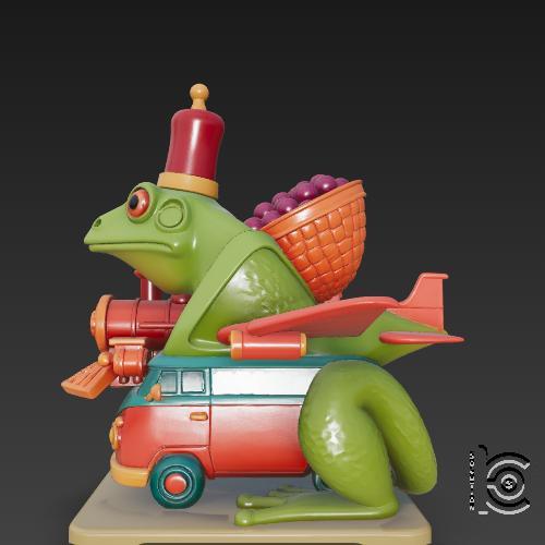 Frog Traveler - 3D Printable Figurine