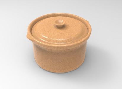 Terracotta Cooking Pot 3D Model