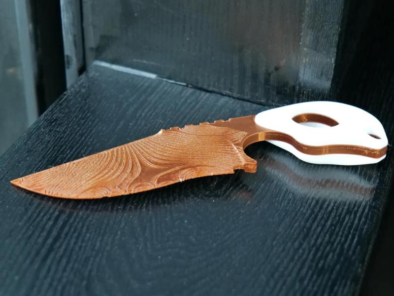 Damascus Texture - Small Knife - Prop