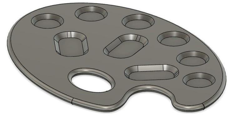 Palette for mixing watercolors, tempera, and acrylic colors - Paleta para mezclar colores acuarelas temperas acrilicos - Palette for mixing watercolors, tempera, and acrylic colors