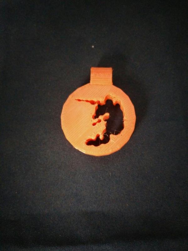 Mare in the Moon Silhouette Pendant