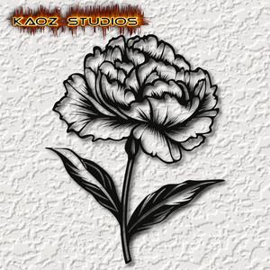 Carnation wall art flower wall decor floral decoration