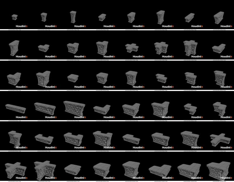 StoneWall Scenary 28mm Grid Accurate - Parkour -  NoSupport