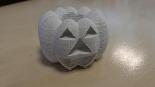 Jack-O-Lantern candy dispenser for design contest