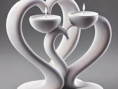 heart candle holders