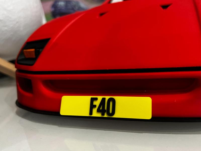 Ferrari F40 License Plate
