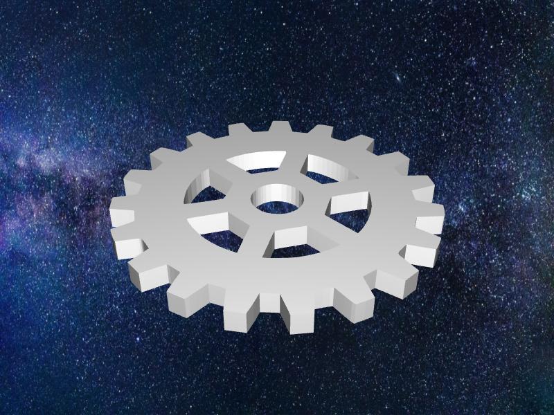 Mechanical Gear 6 - Part for engines, clocks, robots, electric motors, bicycles, trains for 3D Printing