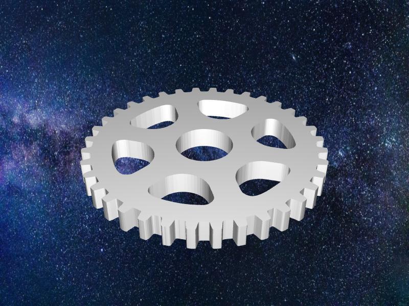 Mechanical Gear 18 - Part for engines, clocks, robots, electric motors, bicycles, trains for 3D Printing