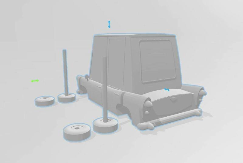 Car miniatur cartoon model