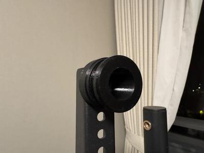 40mm simulator quick release female adapter, with M6 mounting holes, no locking, freely adjustable angle