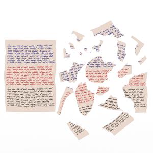 Torn Letter Pieces