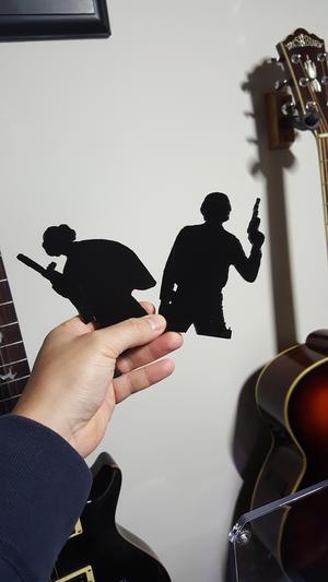 Han and Leia I love You Silhouette