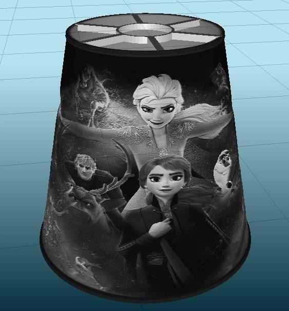 LITHO/ABAT JOUR LA REINE DES NEIGES / ELSA for ceiling