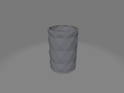 low poly pencil holder