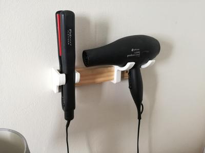 Hair Dryer and Straightener Rack
