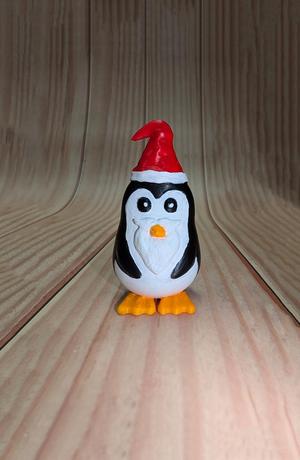 Cute Penguin with a christmas cap