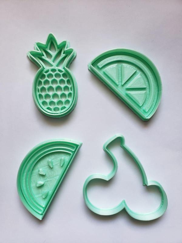 Cookie and Cookie Cutter Fruit Pineapple, Cherry, Watermelon Orange or Lemon