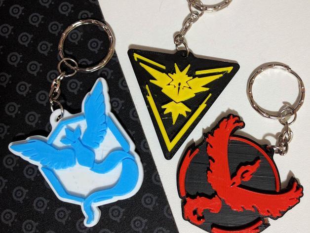 Pokemon Go Team Keyrings
