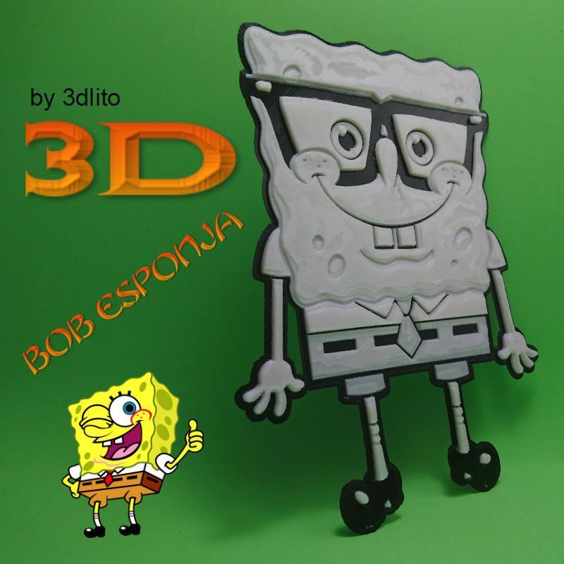 DIBUJO 3D       BOB ESPONJA