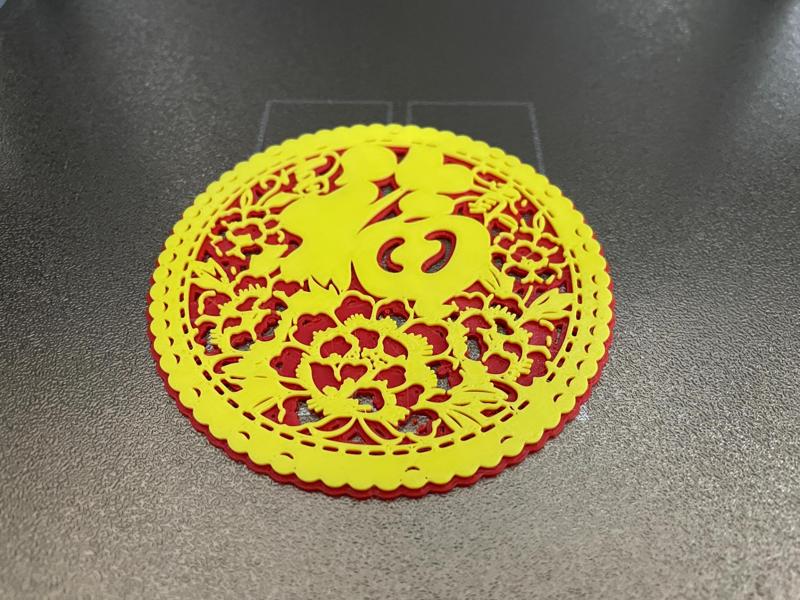 Chinese New Year window decorations, round and atmospheric design