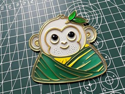 Duanwu Zodiac Series Cloisonné Base - Monkey (Click the blue link to download)