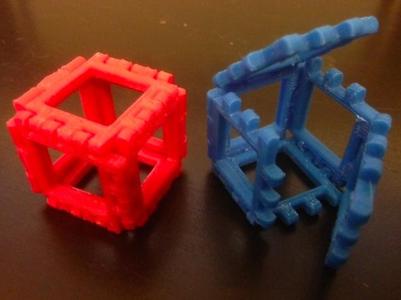 Customizable Hinge/Snap Cube Net