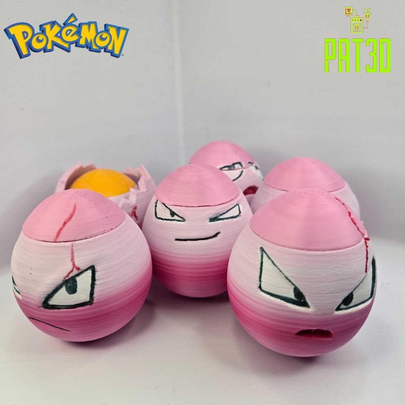 Exeggcute Easter Egg Containers & Planter Set 3D File - Pokémon-Inspired Sprout Bud Design