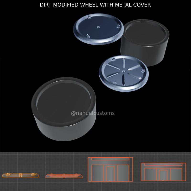 DIRT MODIFIED WHEEL WITH METAL COVER