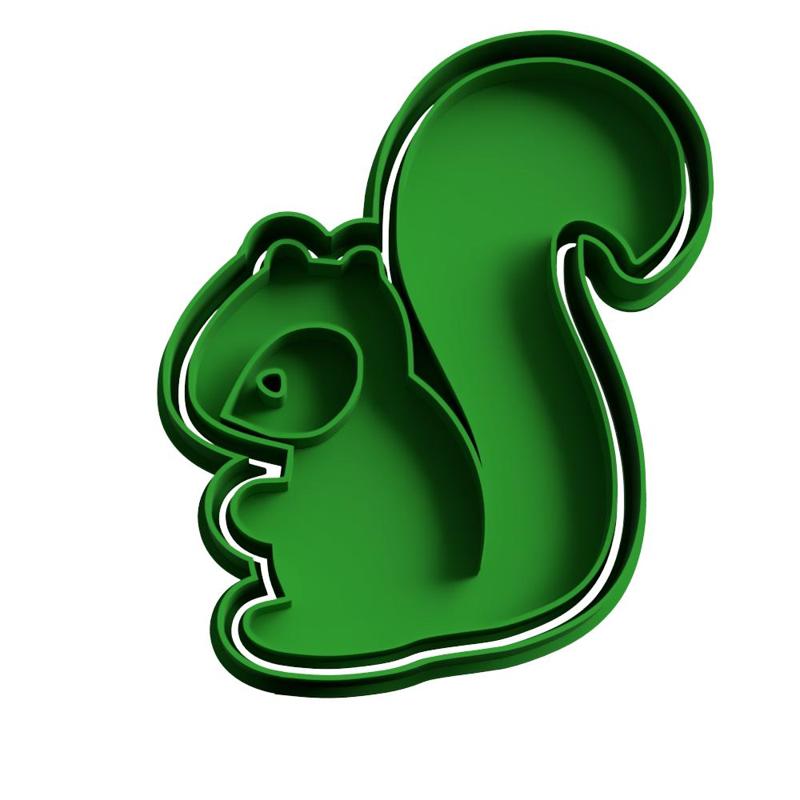 chipmunk cookie cutter cutting