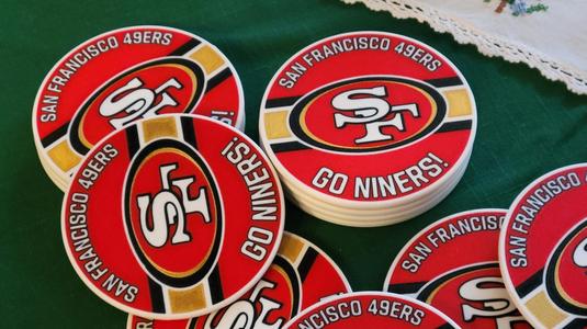 SF 49ers Coasters, 2 styles, GO NINERS