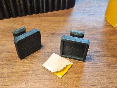 simple hook (with notches for double-sided tape)