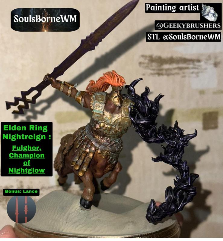 Elden Ring Nightreign : Fulghor, Champion of Nightglow Phase 1 and 2 (Bonus lance)