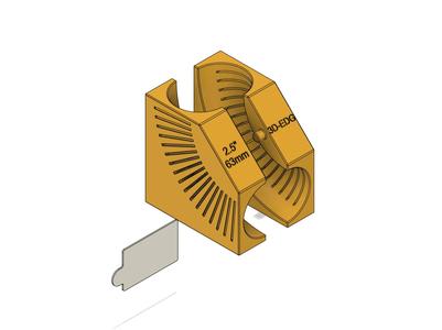 2.5" 63.5mm Mandrel Bend cut jig