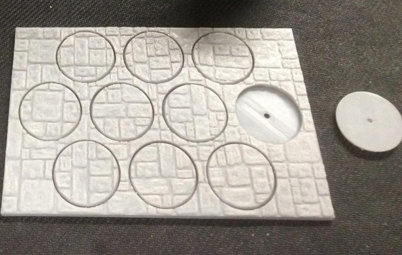 Stonework textured Oval and Round bases and movement trays