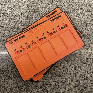 MY ROUTINE - card holder with routines for children