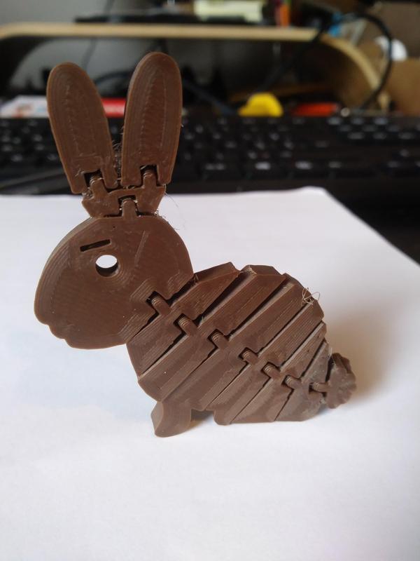 Flexi Easter Bunny with strong links  in surprise Egg. Screw-off Piggy bank Bunny Head #TinkercadEaster