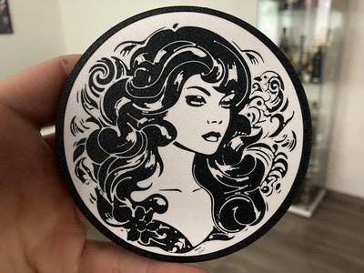 Woman ornaments coaster