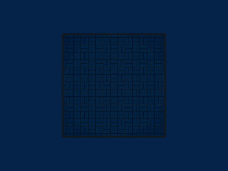 C17. Masaru Coaster - Rectangle 17 - Subway Tile Pattern