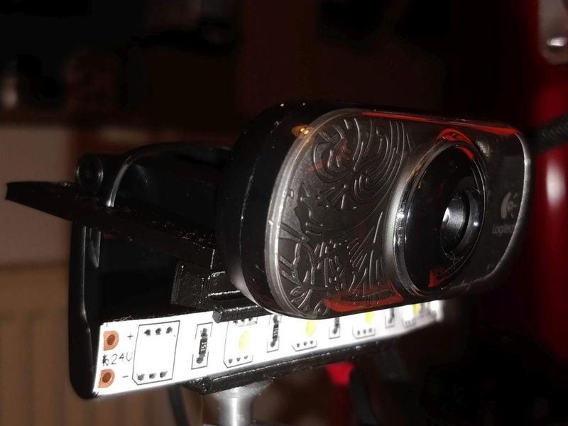 Camera Holder Prusa I3 Mk3 for Logitech C210 and others