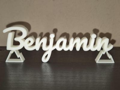Benjamin Name Sign Display Decor